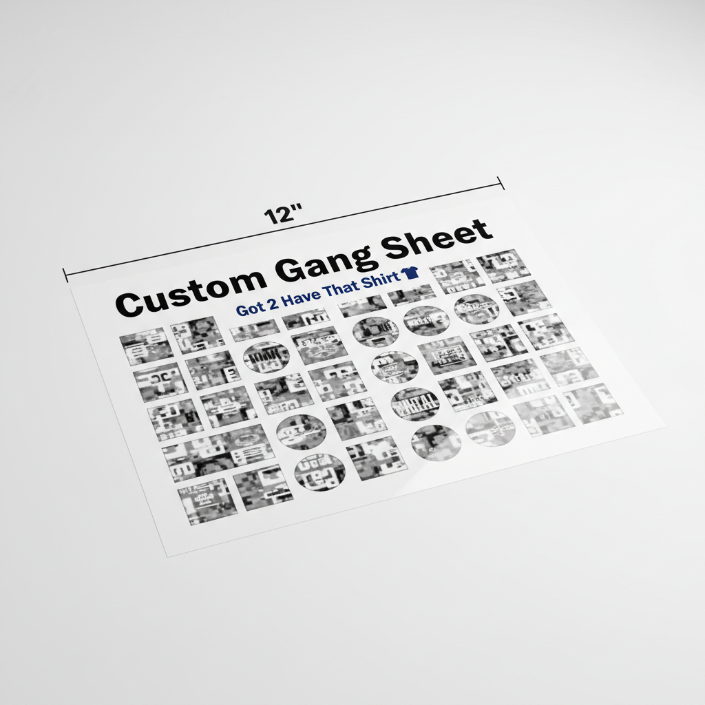 Custom Gang Sheet branded mockup